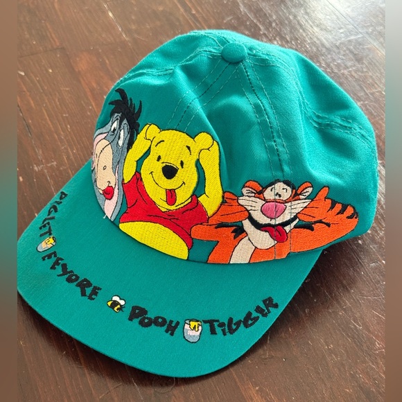 VINTAGE Piglet, Eeyore, Pooh, Tigger Disneyland Youth Hat - Picture 2 of 7